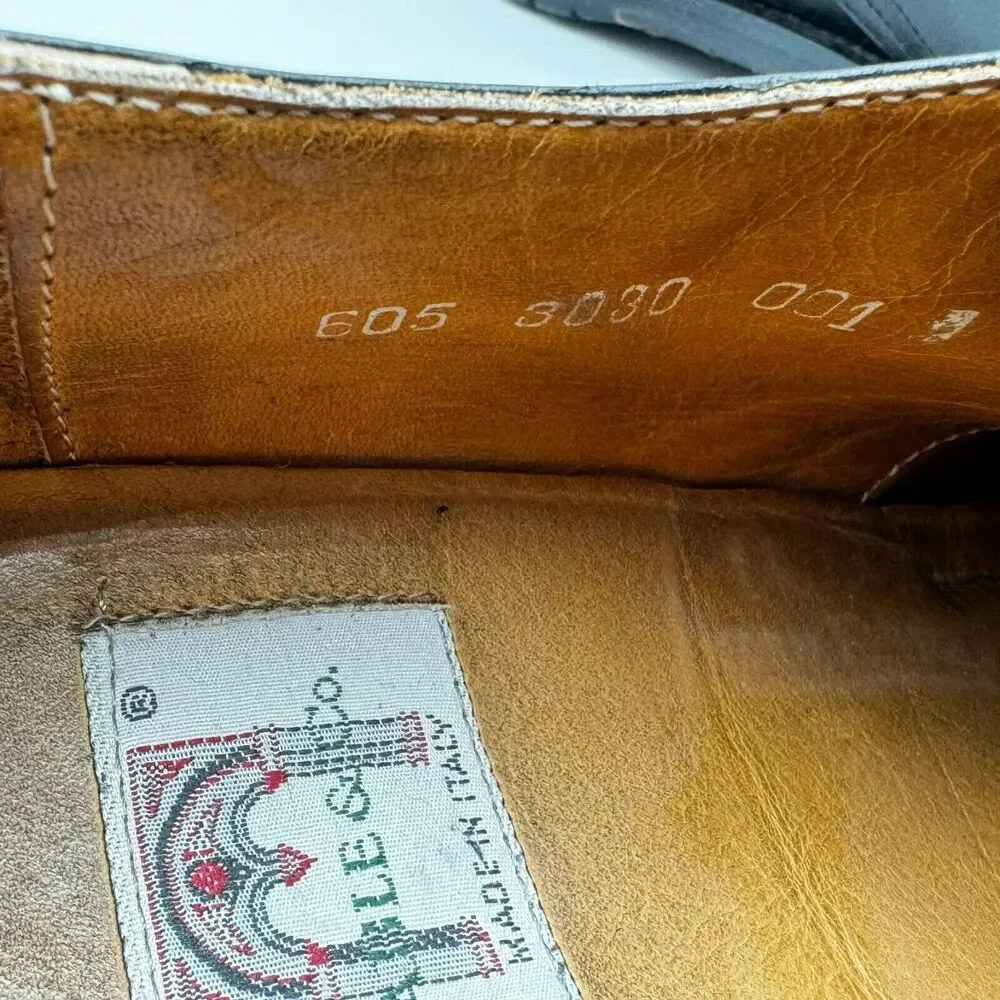 CABLE & CO |‎ Men's size 10 Black Leather Oxfords Dress Shoes Made in Italy